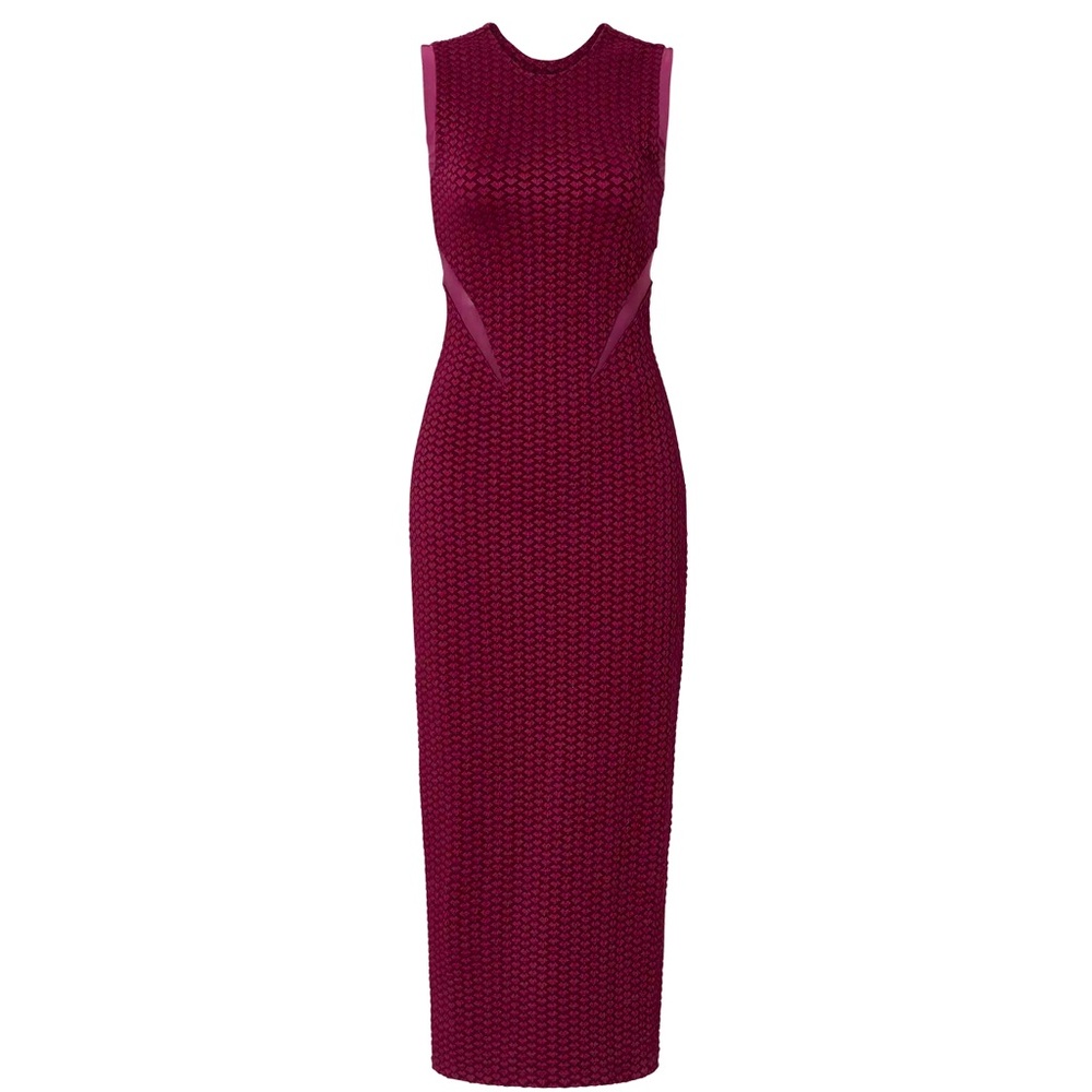 Opening Ceremony Plum purple Thalia Puckered midi dress size XS
